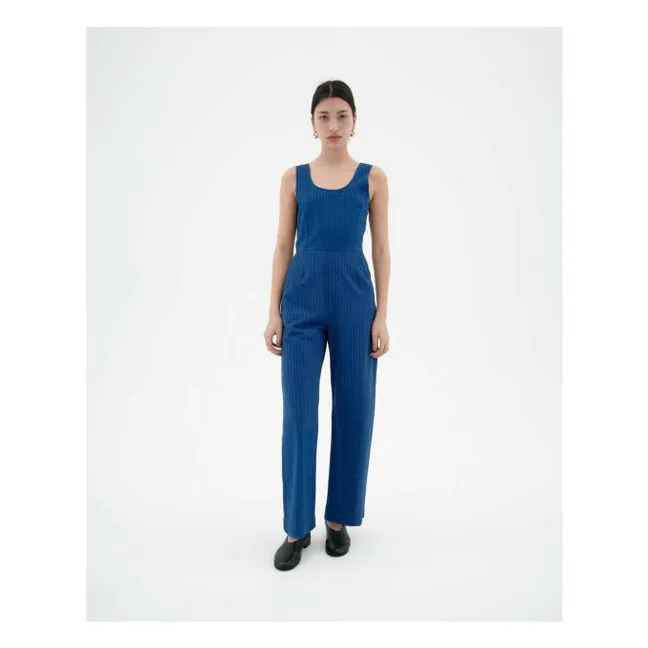 Combinaison Seersucker Raflesia Coton Bio | Bleu