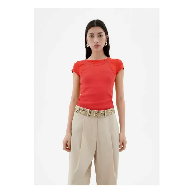 Camiseta de tirantes Fiery Harriet Algodón orgánico | Rojo
