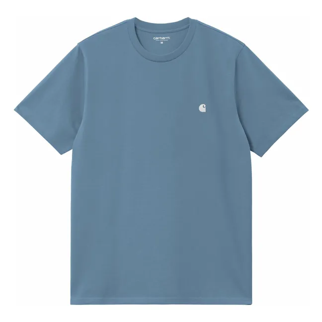 Camiseta Madison de algodón orgánico | Azul Glaciar