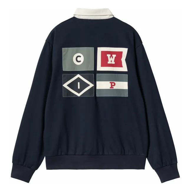 Sudadera Rugby Flags | Azul Noche
