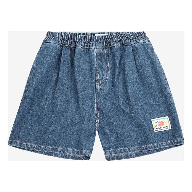 Short en Jean Coton Bio | Bleu