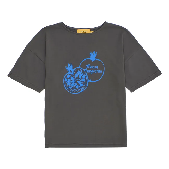 Maglietta in cotone biologico PommeGranate | Grigio antracite