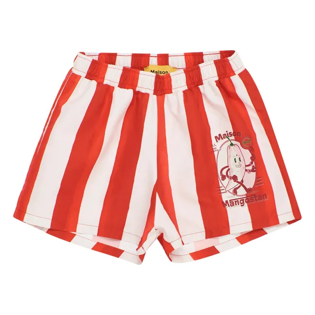 Hot Badeshorts aus recycelten Fasern | Rot
