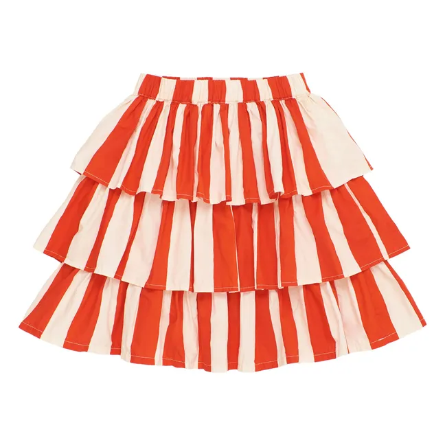 Jupe Rayure | Rouge