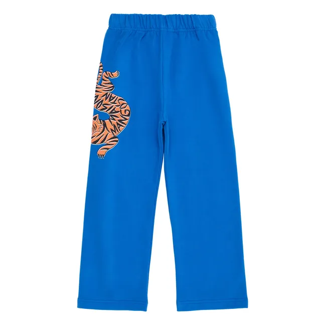 Joggers in cotone biologico Tiger | Blu elettrico