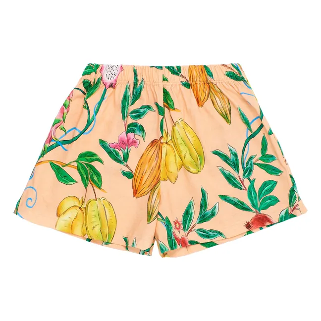 Pantalón corto Passion Fruit de algodón ecológico | Rosa Melocotón