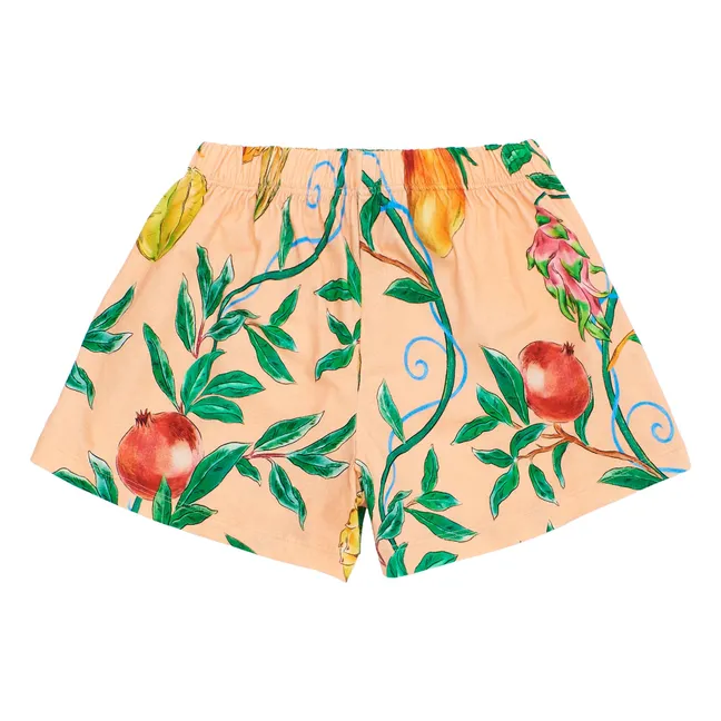 Pantalón corto Passion Fruit de algodón ecológico | Rosa Melocotón