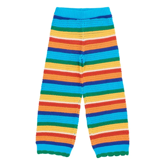 Stripe Knit Pants | Red