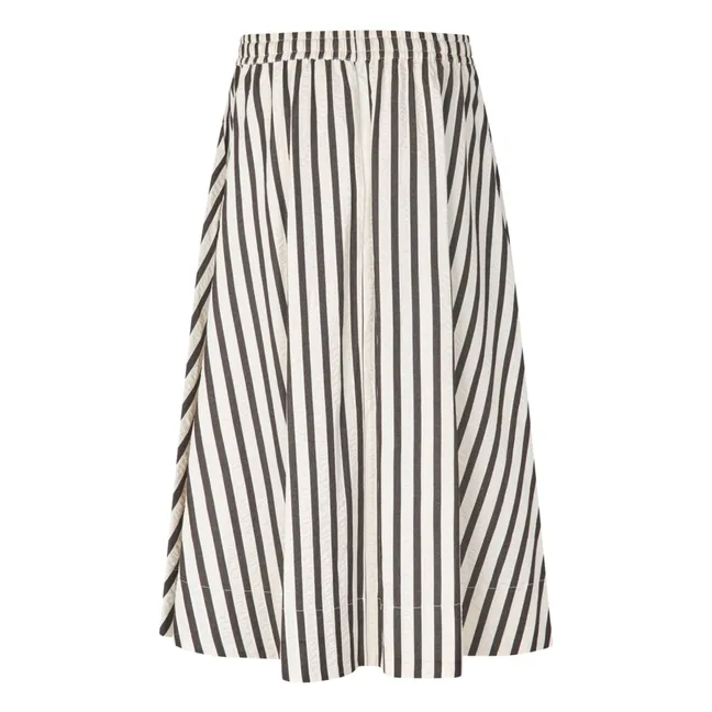Falda de rayas Bristol | Negro