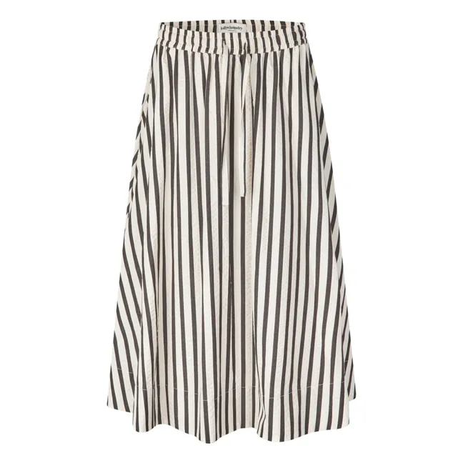 Falda de rayas Bristol | Negro