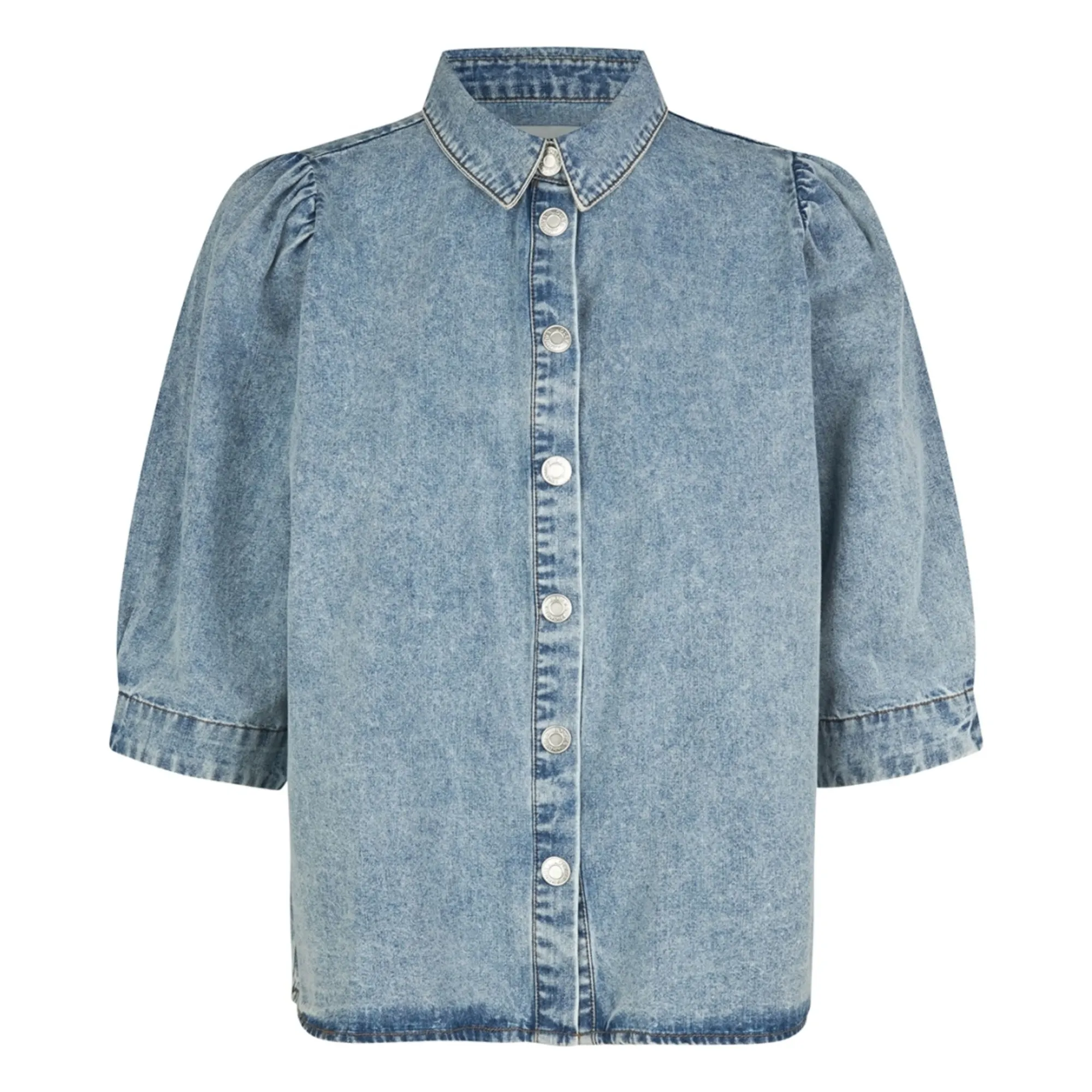 Lollys Laundry Washed Blue Bono Denim Shirt