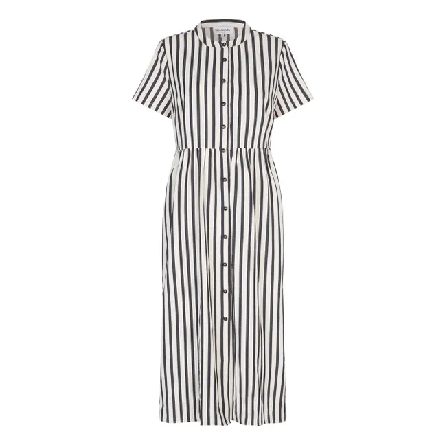 Kleid Aliya Streifen | Schwarz