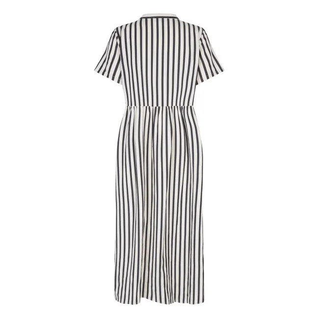Kleid Aliya Streifen | Schwarz