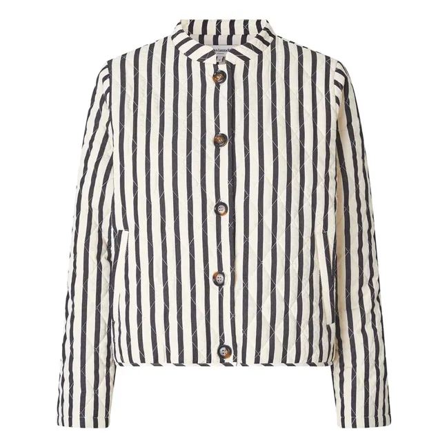 Chaqueta de rayas Emilia | Negro