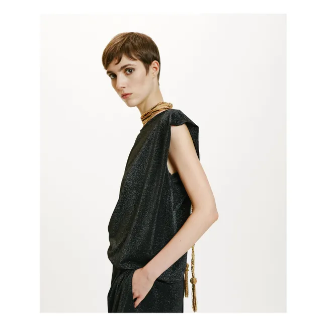 Top Enna Metallic | Schwarz