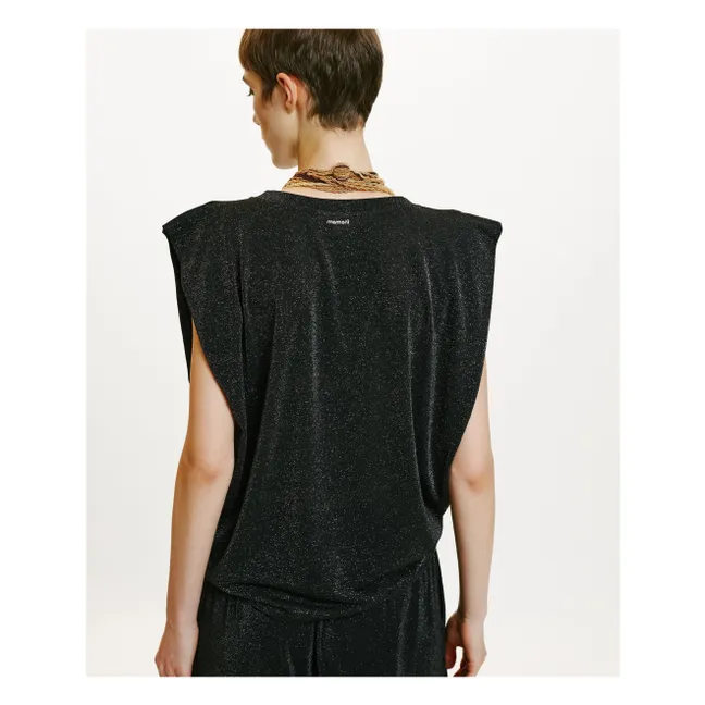 Top Enna Metallic | Schwarz