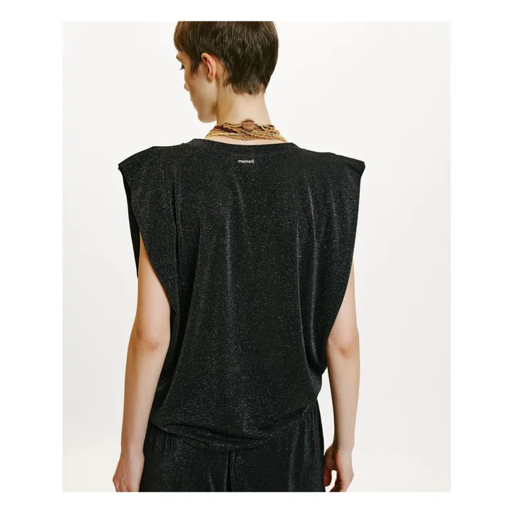 Top metálico Enna | Negro- Imagen del producto n°2