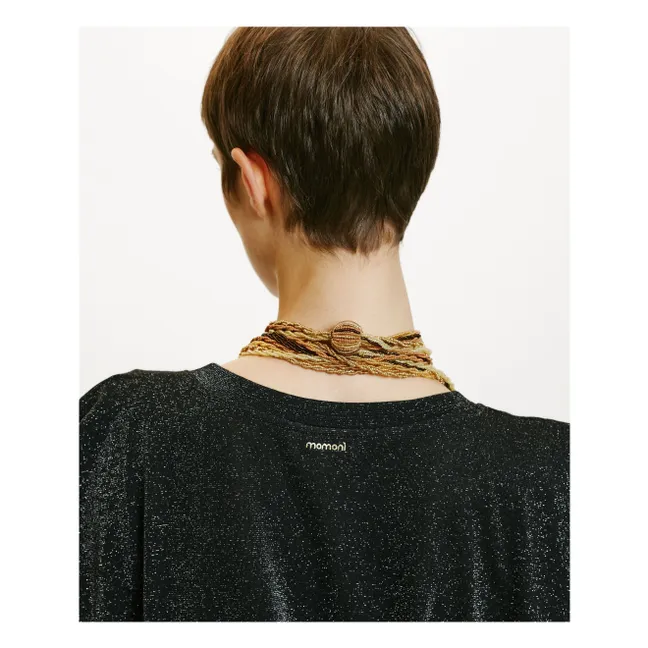Top Enna Metallic | Schwarz