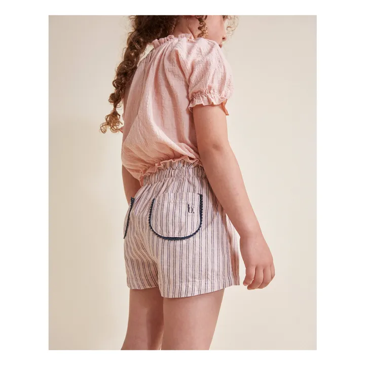 Short Rayures | Rose pâle- Image produit n°2
