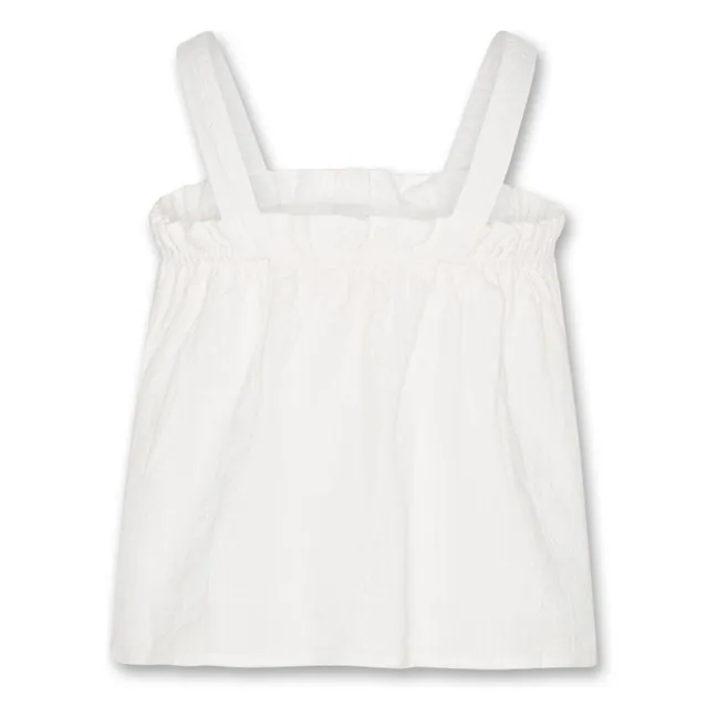 Top de algodón orgánico Moyo | Blanco