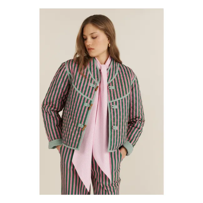 Chaqueta acolchada de rayas Jupiter | Rosa