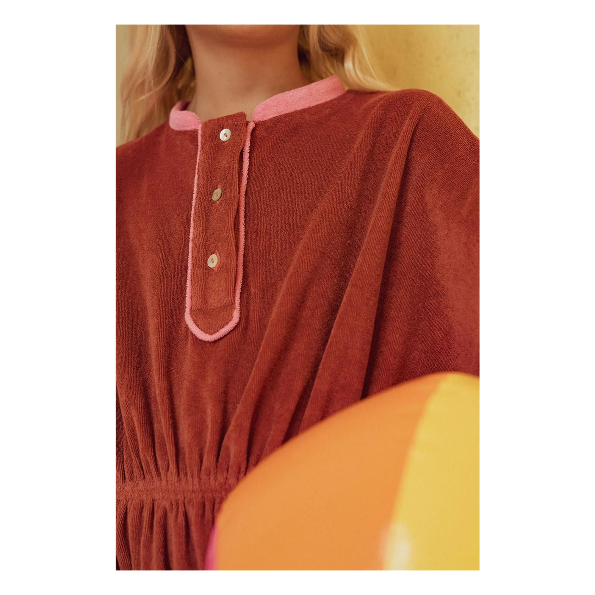 Robe Thelma Eponge | Rouille- Image produit n°1