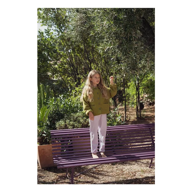 Emma Cotton Gauze Jacket | Khaki