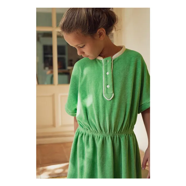 Thelma Eponge dress | Meadow Green