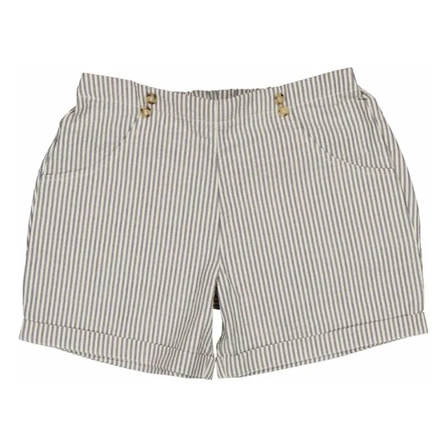 Short Camille Rayé | Bleu