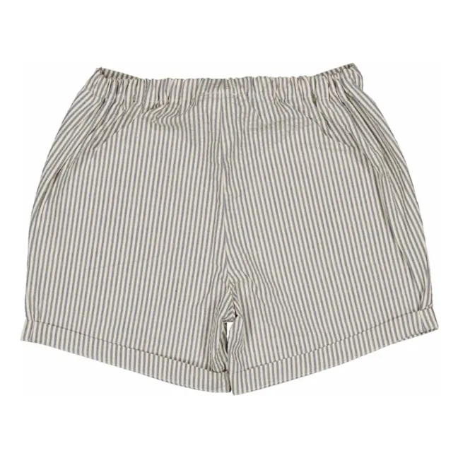 Short Camille Rayé | Bleu