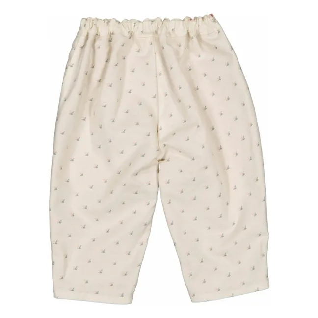 Pantalones Nini Flores | Beige