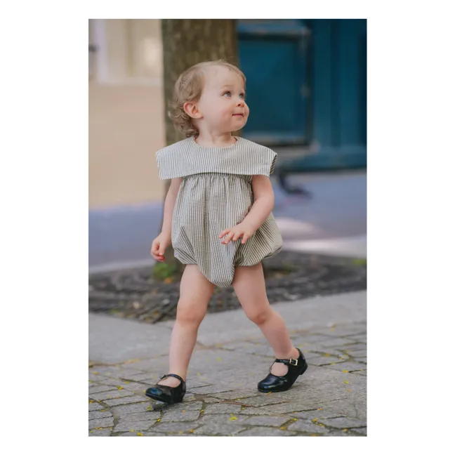 Pelele a rayas Melchior | Azul Gris