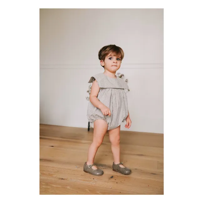 Pelele a rayas Melchior | Azul Gris