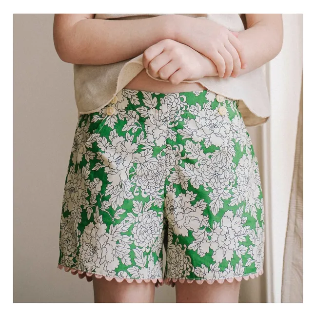 Short Camille Fleurs | Vert