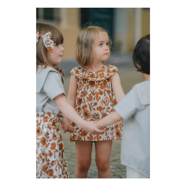 Bluse Thais Blumen | Orange
