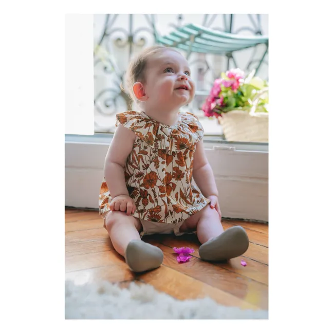Bluse Thais Blumen | Orange