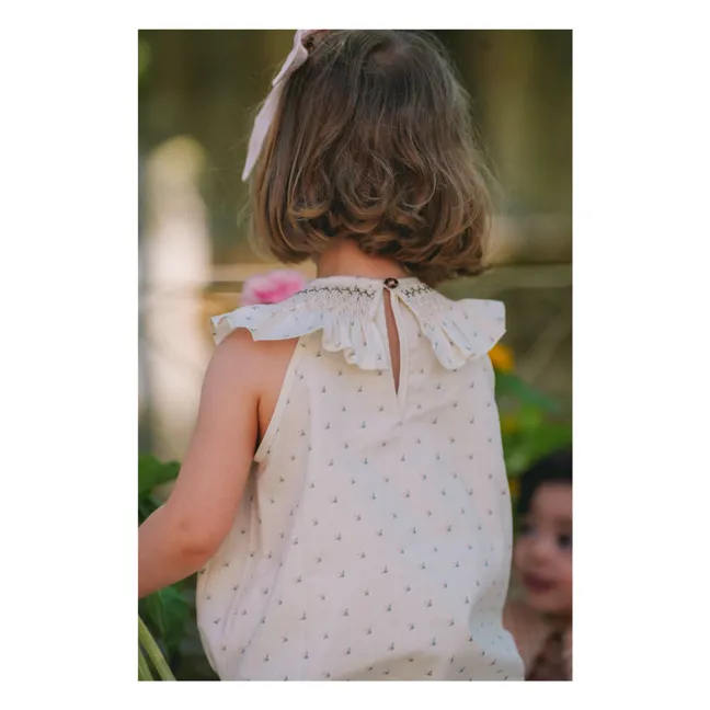 Marthe Fleurs romper | Beige