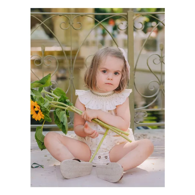 Marthe Fleurs romper | Beige