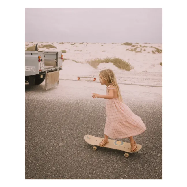Check organic cotton dress | Pale Pink