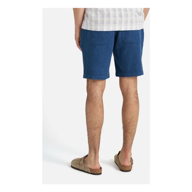Pantalones cortos de gofre sencillo | Azul Marino