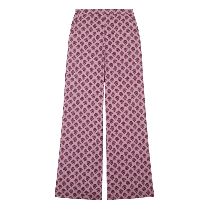 Pantalon Lova Fleurs | Violet- Image produit n°0