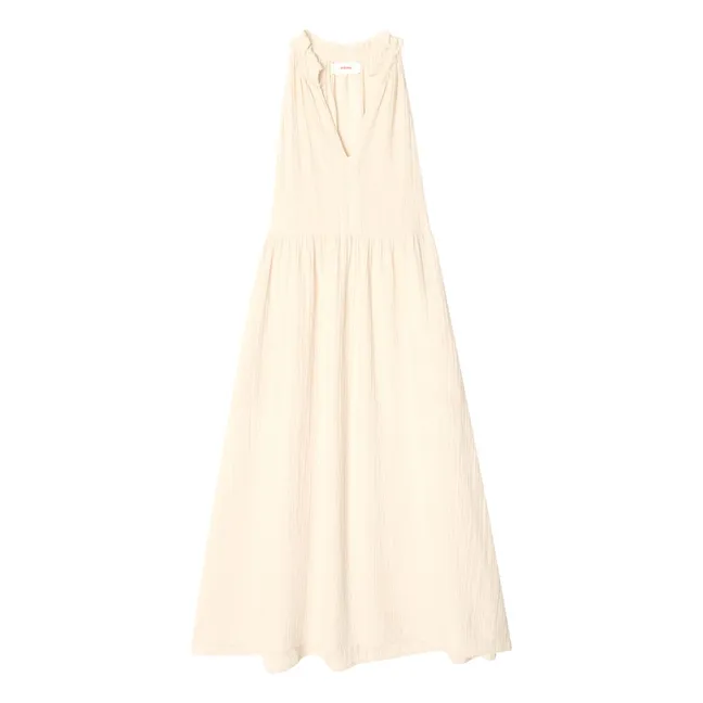 Vestido de gasa de algodón Liza | Crudo