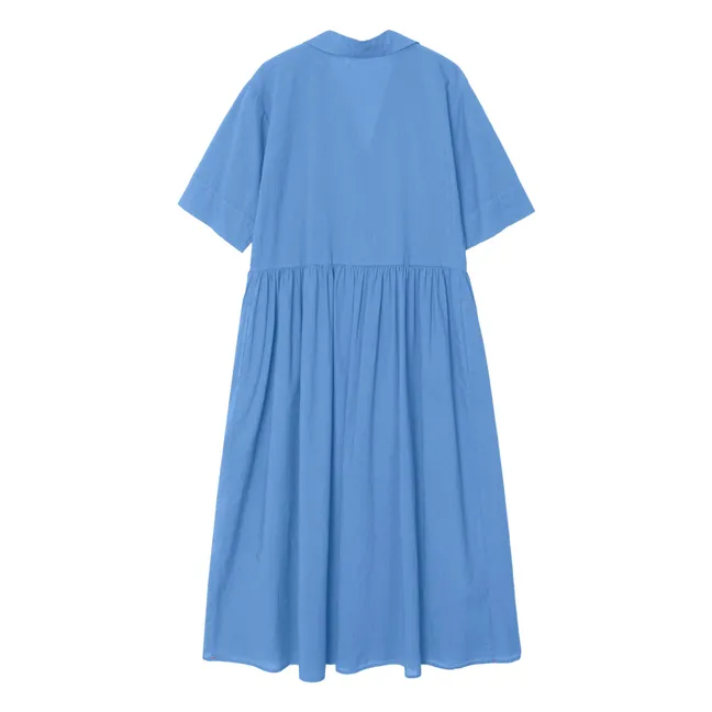 Vestido de popelina de algodón Dayton | Azul
