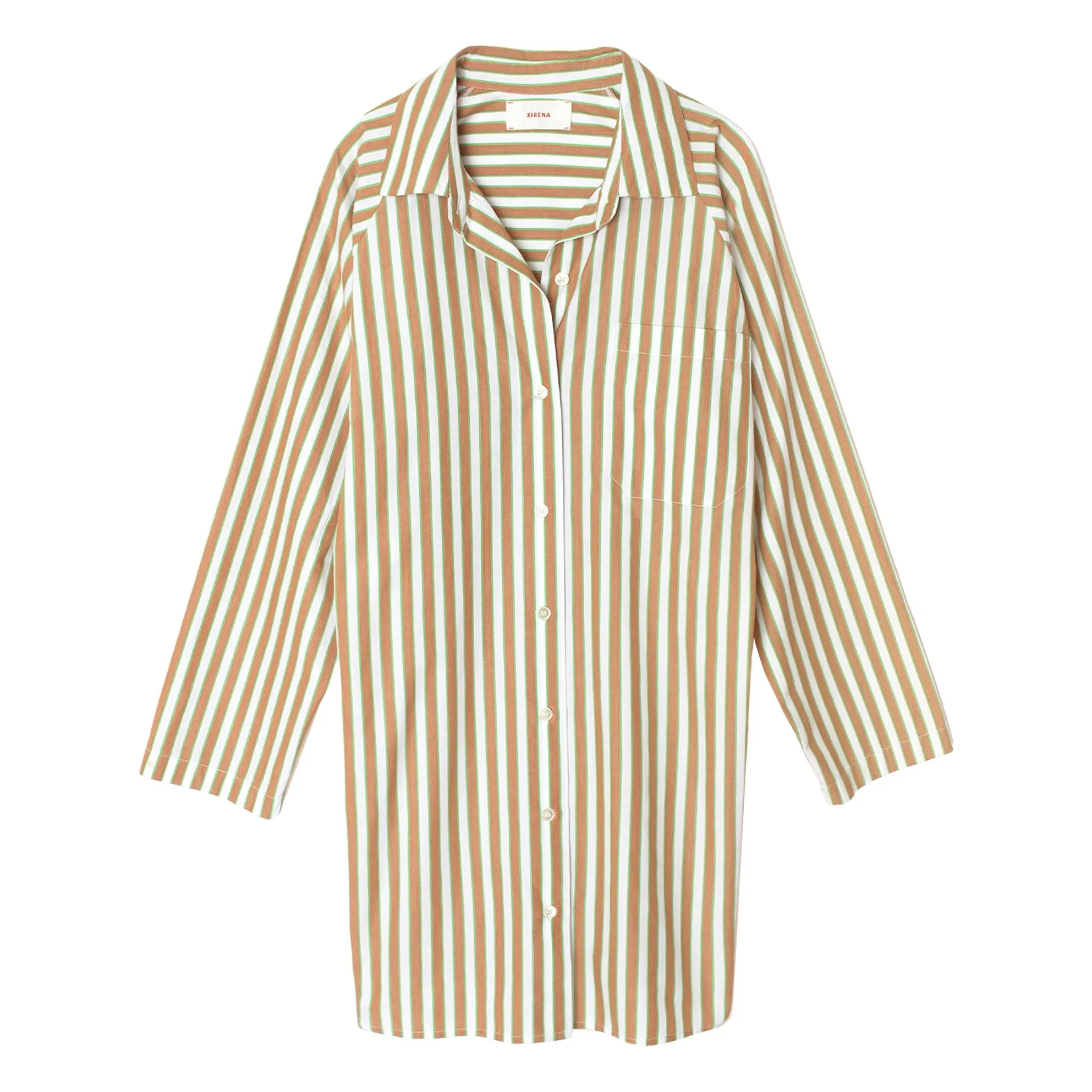 Xirena Green Flora Stripes Dress
