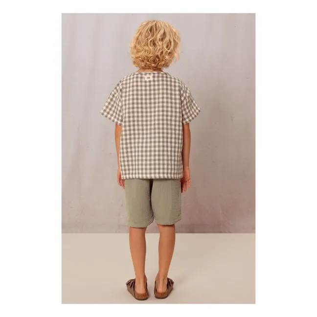 Bermuda Gaze de Coton | Vert de gris