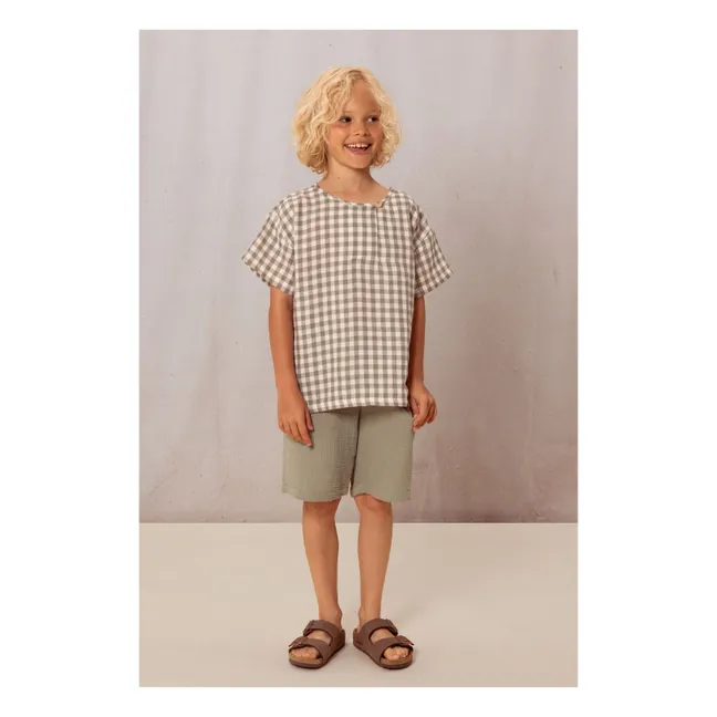 Cotton Gauze Bermuda Shorts | Verdigris