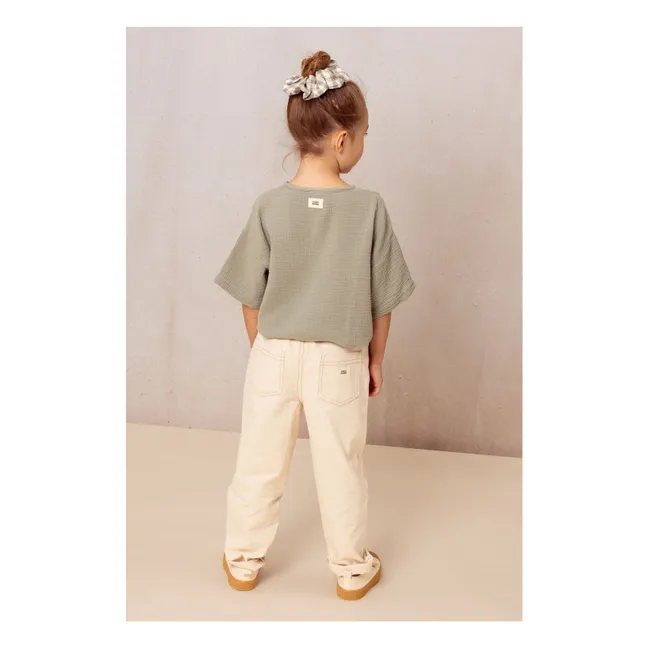 Pantaloni in cotone biologico | Ecru