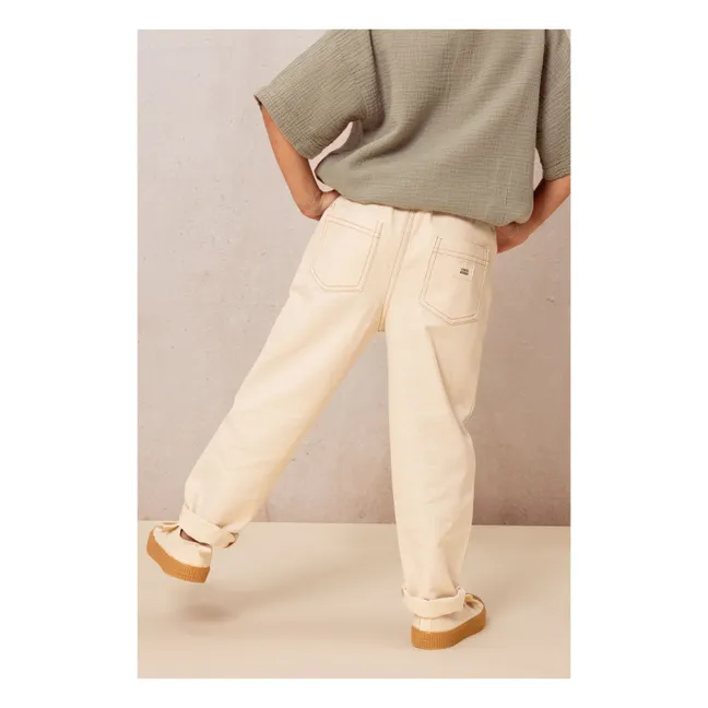 Pantalon Coton Bio | Ecru