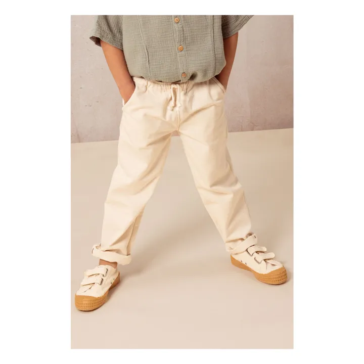 Pantalon Coton Bio | Ecru- Image produit n°4