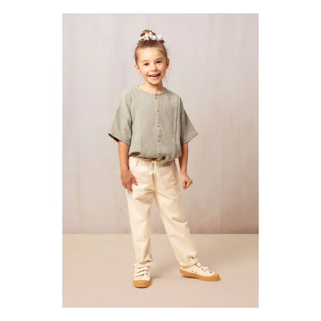 Pantaloni in cotone biologico | Ecru